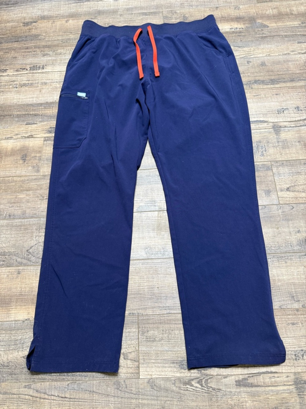 Lago Men's Navy Blue Drawstring Casual Scrub Pants